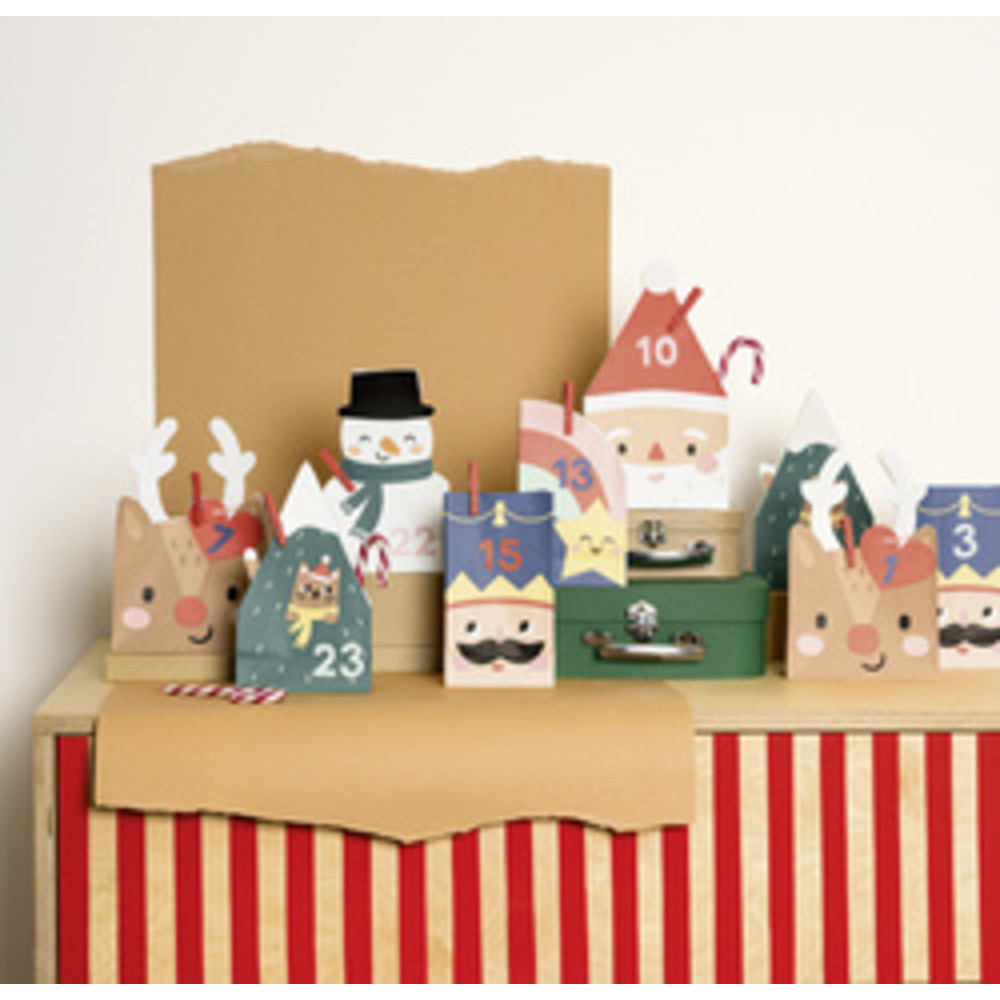 FOLIA Calendrier de l'Avent SANTA & FRIENDS, 72 pices