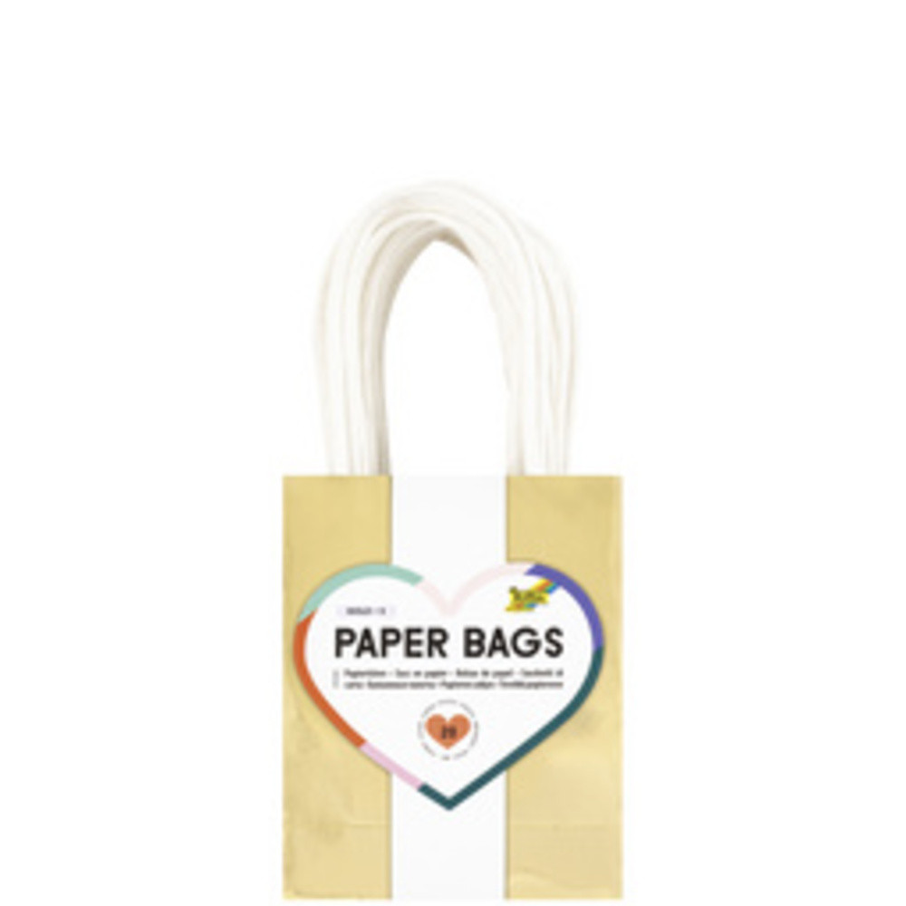FOLIA Sac en papier DOR SCINTILLANT, taille: L