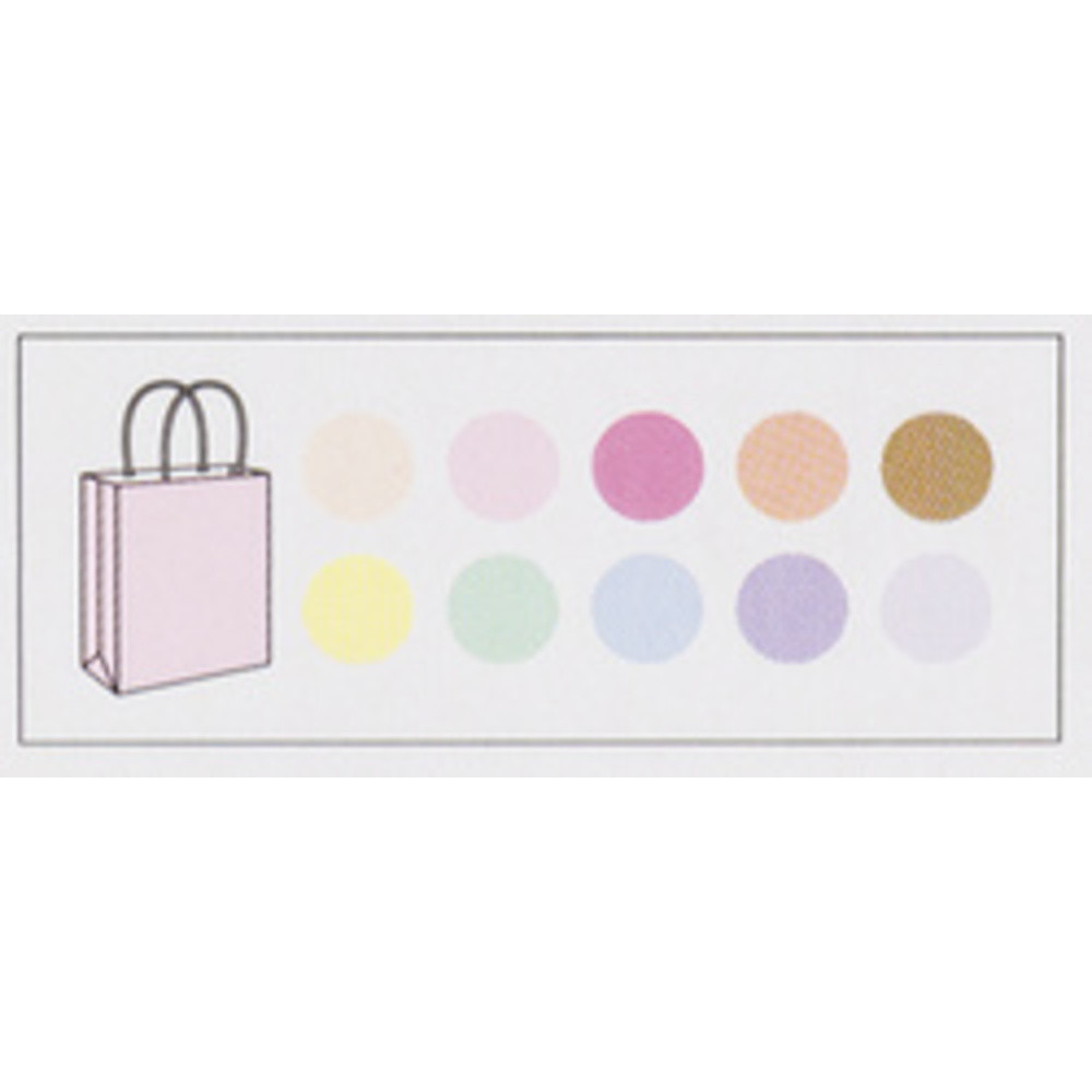 FOLIA Sac en papier PASTEL, taille: L, assorti