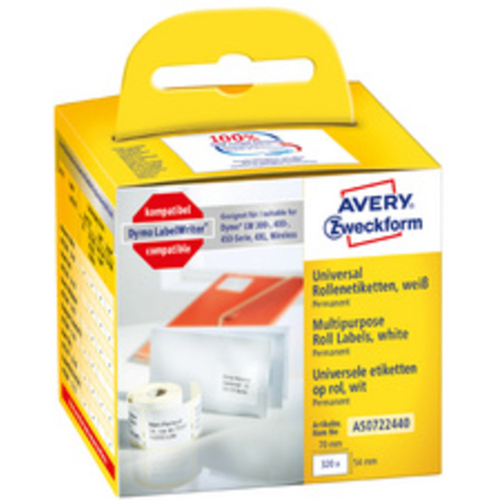 Etiquettes en rouleau 101 x 54 mm, blanc