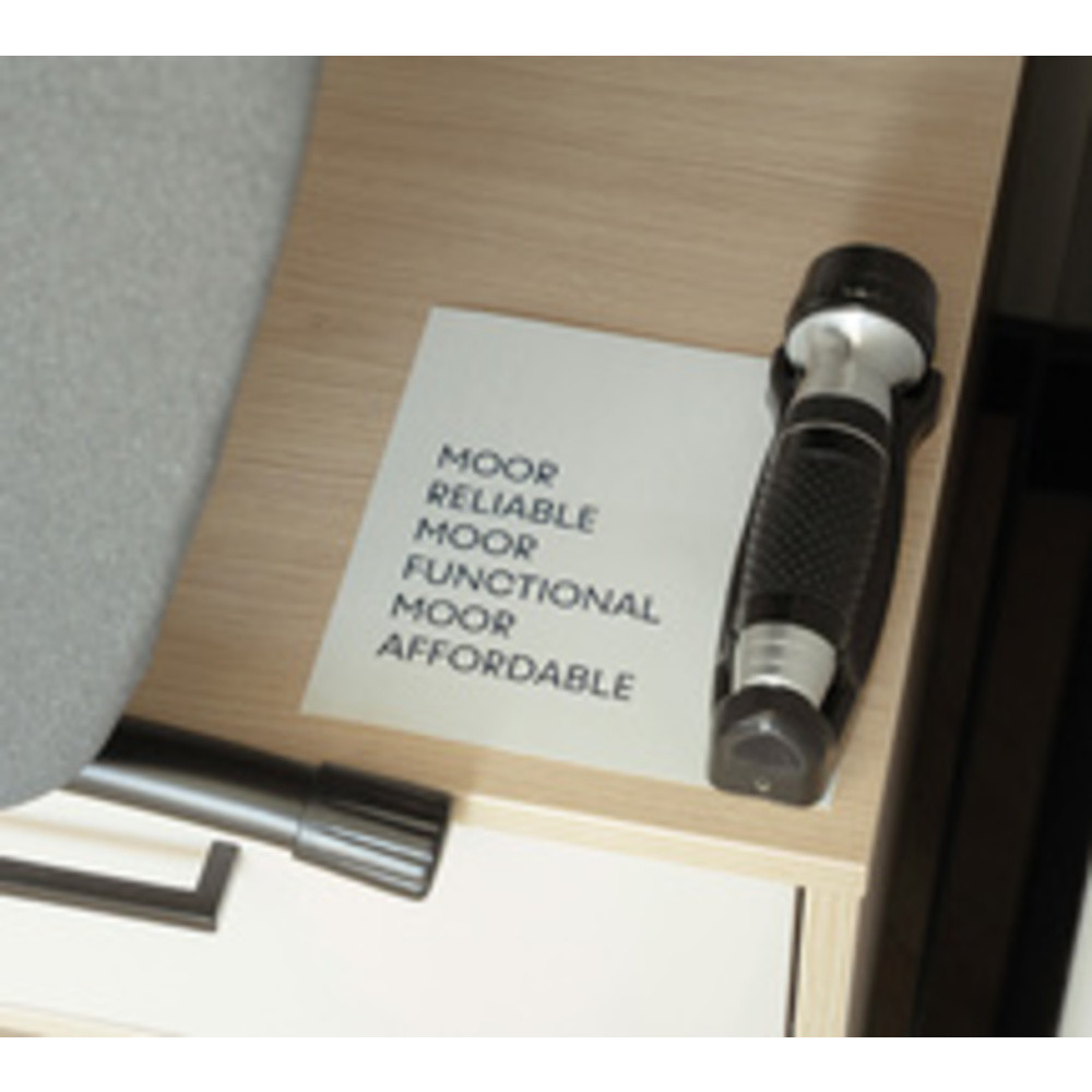 MOOR Lampe de poche MONDIAL, pour chambres d'htels, noir