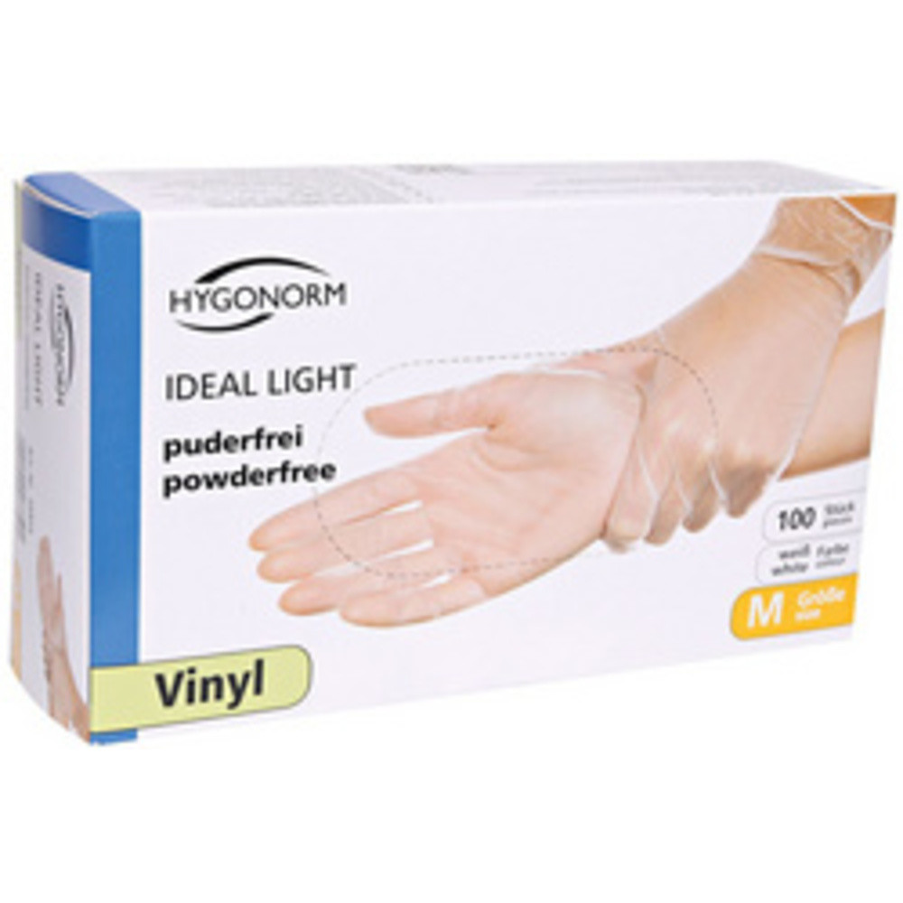 Gant en vinyle Ideal Light, non poudré, MM, blanc
