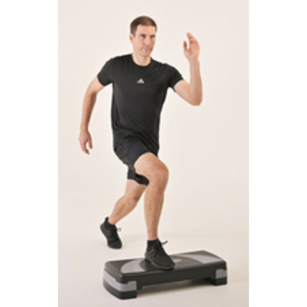 Stepper de fitness, bleu/gris