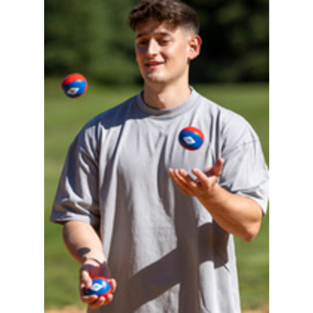 Balle de jonglage, set de 3, rouge/bleu