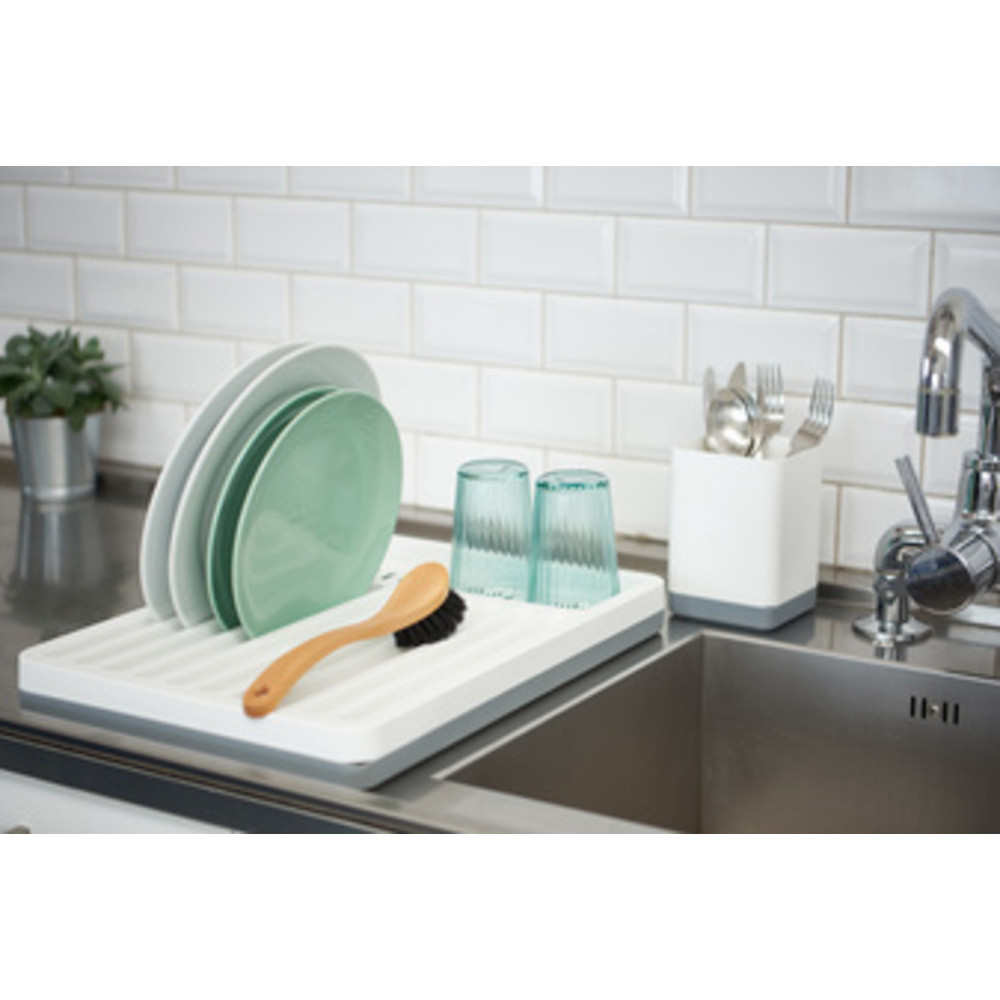 PLAST TEAM Égouttoir à vaisselle MONTREAL, blanc/gris