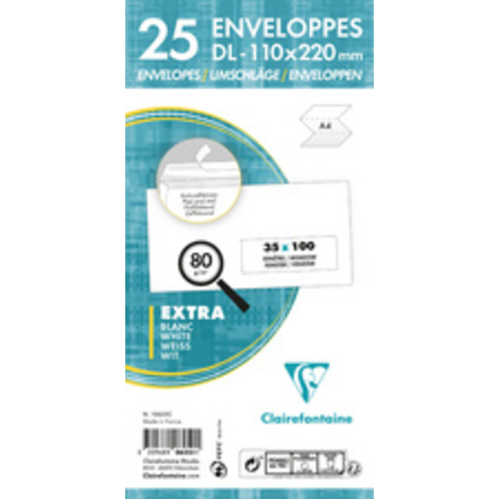 Enveloppes Adhéclair DL avec fenêtre