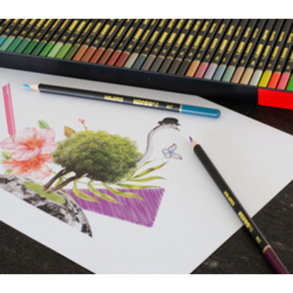 KORES Crayon de couleur 'KOLORES SELECTION', tui de 72