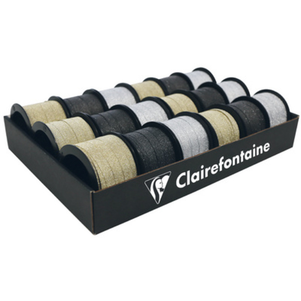 CLAIREFONTAINE Bolduc sur bobine 'Fantasy', glitter