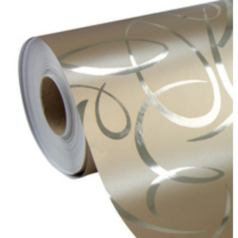 Papier cadeau 'Arabesque bleu', en rouleau