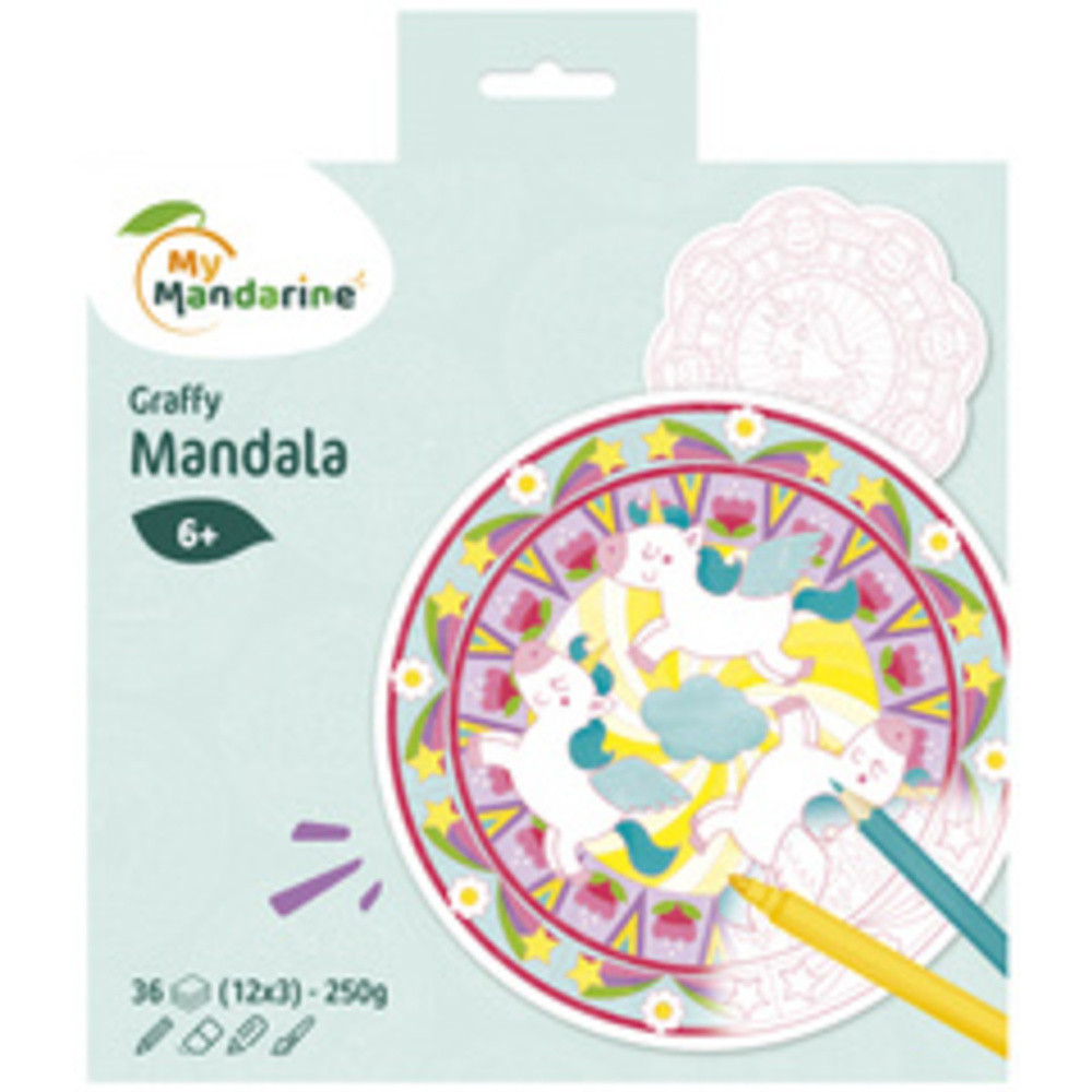 Carnet de coloriage 'Graffy Pop Mandala'