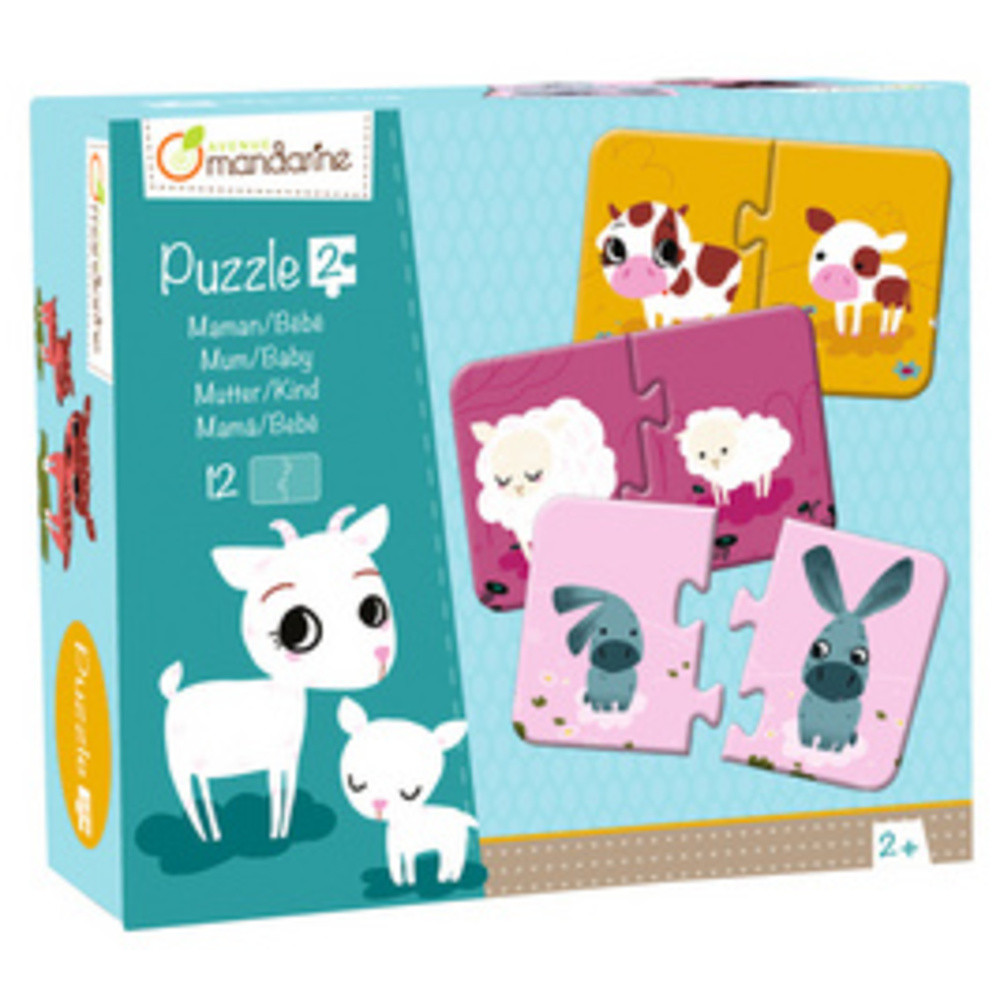 MY MANDARINE Puzzle  2 pices 'Mre & petit'