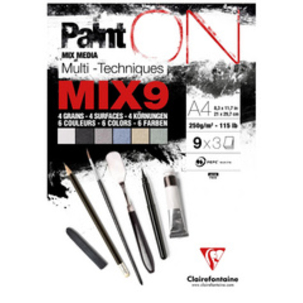 Bloc papier dessin Paint'ON MIX9, A4