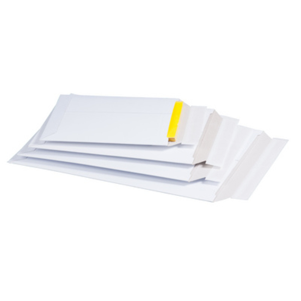 SMARTBOXPRO Pochette d'expdition, en carton rigide blanc,