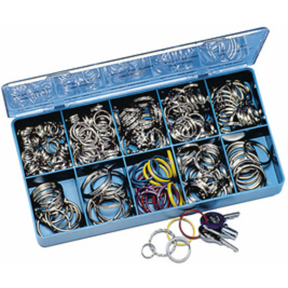 WEDO Anneaux porte-cl en mtal, assortiment de 300 pices