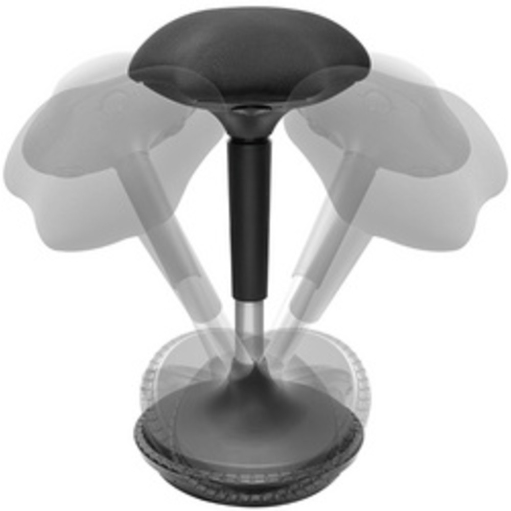 Tabouret, hauteur réglable, noir