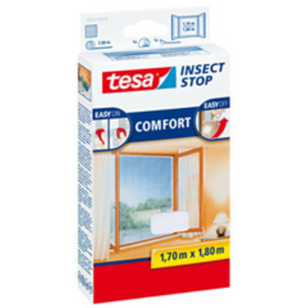 TESA Moustiquaire COMFORT pour fentre, 1,30 m x 1,30