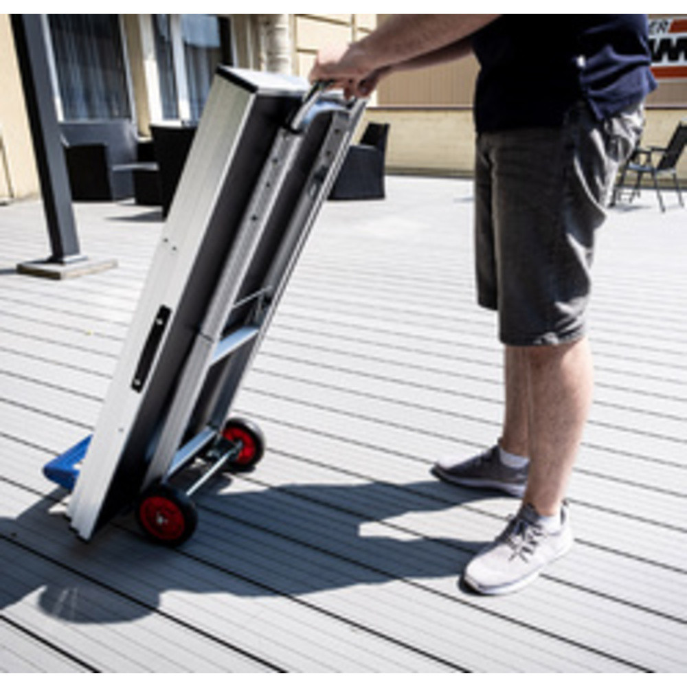 Diable de transport en alu, capacité de