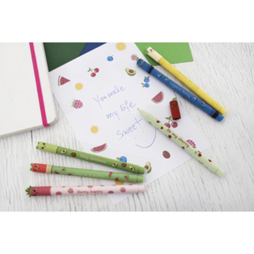 Stylo gel Fruity Erase it! myrtille