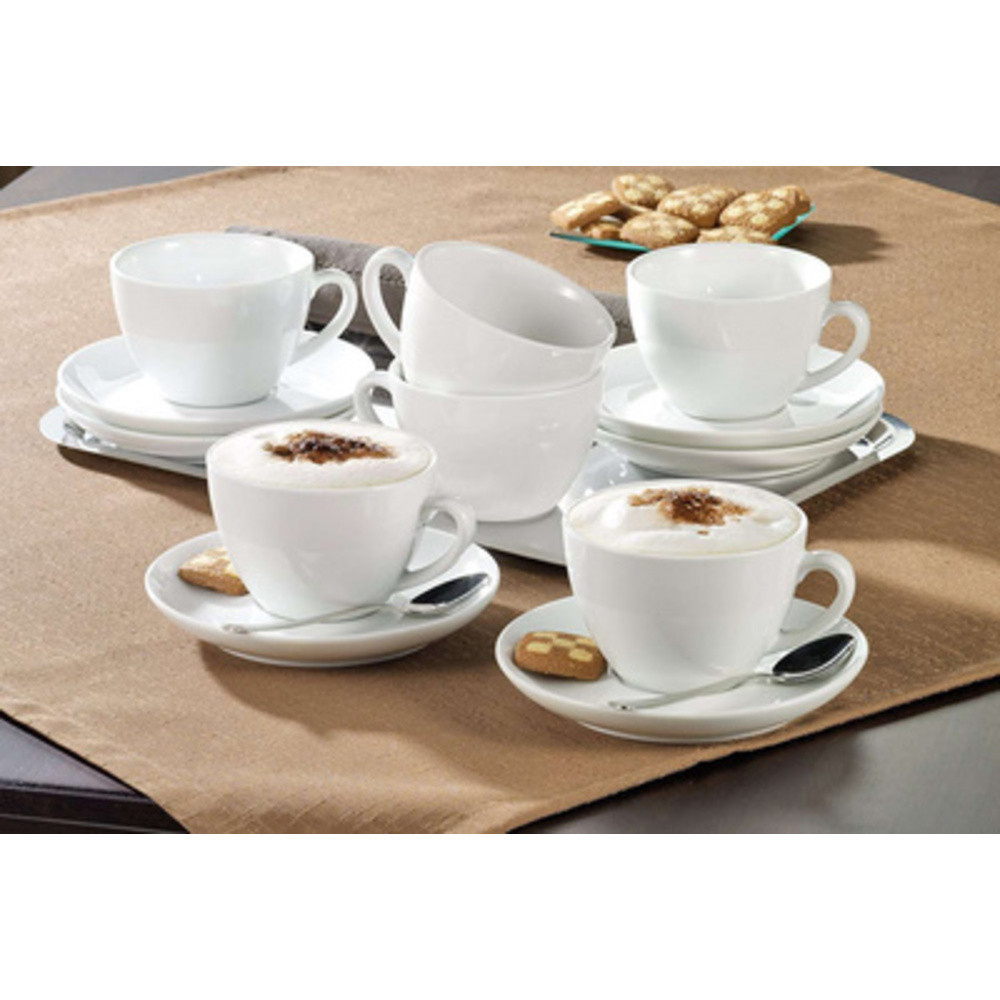 ESMEYER Tasse  cappuccino 'Bistro', set de 6, blanc