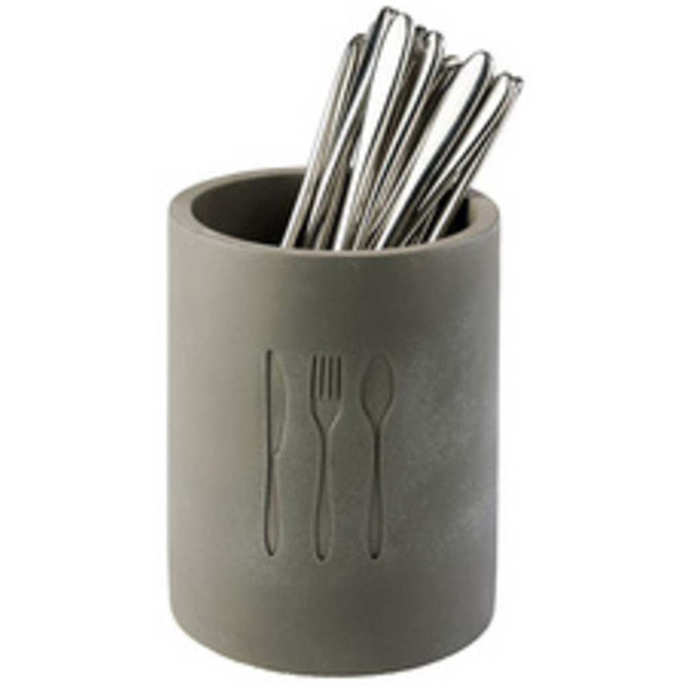Récipient pour couverts ELEMENT, en béton
