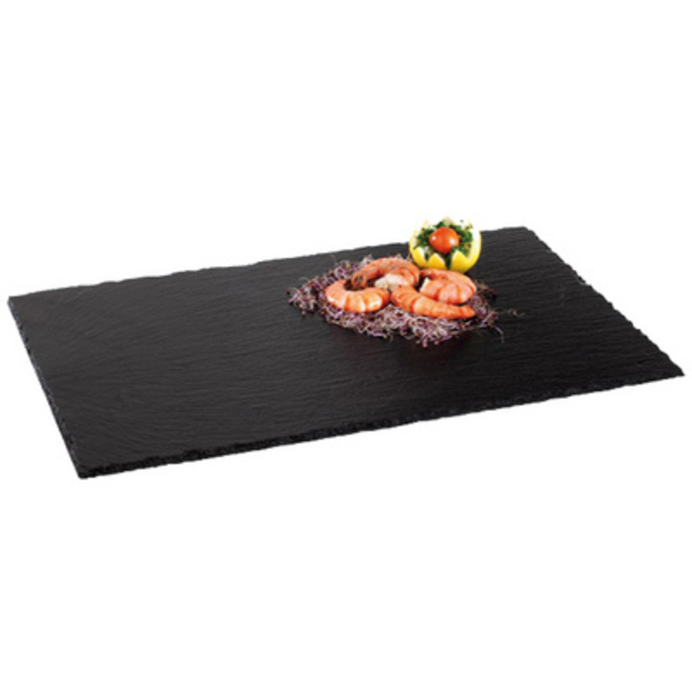 Plat en ardoise naturelle, (L)250 x (P)250 mm,anthracite