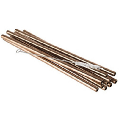 Paille en acier inoxydable, longueur: 215 mm, métallique