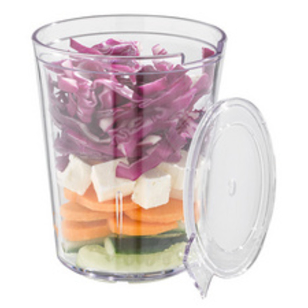 APS Gobelet avec couvercle SUPER CUP, 16 pices, transparent