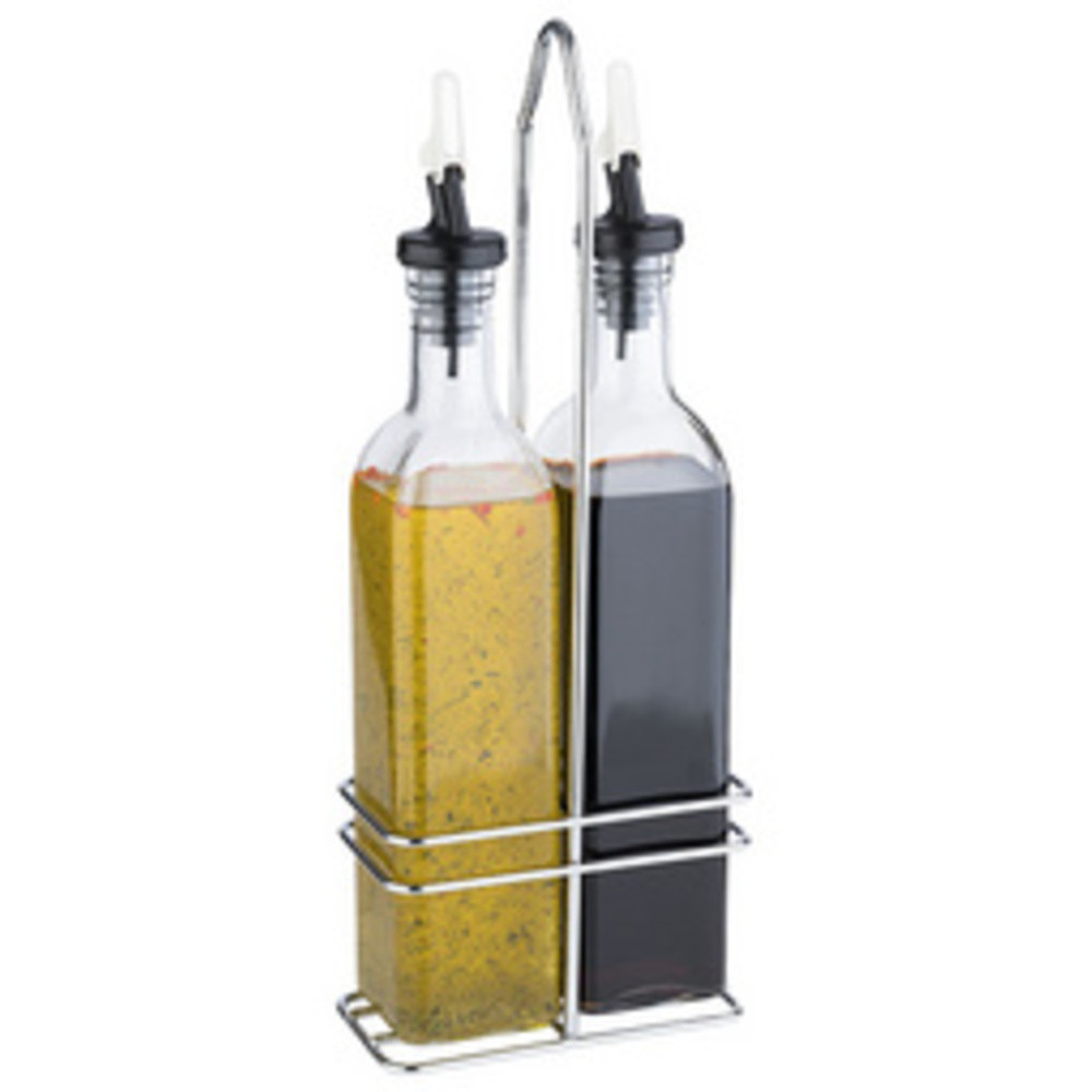 Ménagère de table huile & vinaigre, verre/inox, 0,12 L