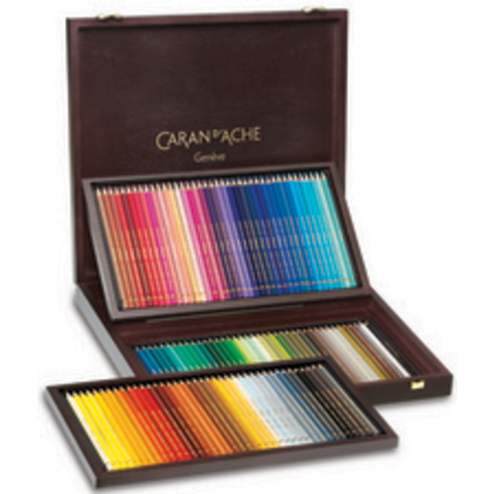 CARAN D'ACHE Crayons de couleur PABLO, coffret bois de 120