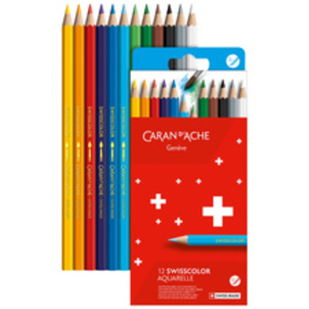 CARAN D'ACHE Crayons de couleur SWISSCOLOR Aquarelle