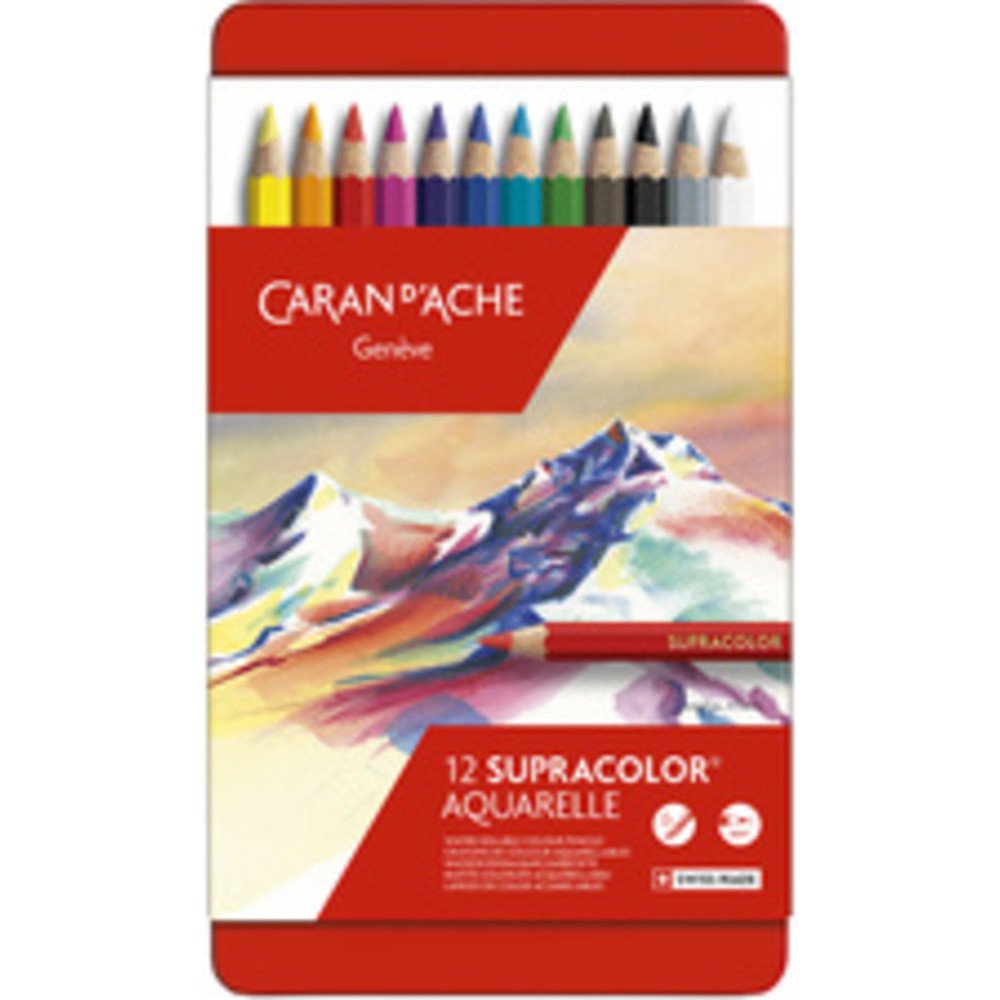 CARAN D'ACHE Crayons de couleur SUPRACOLOR, tui mtal de 40