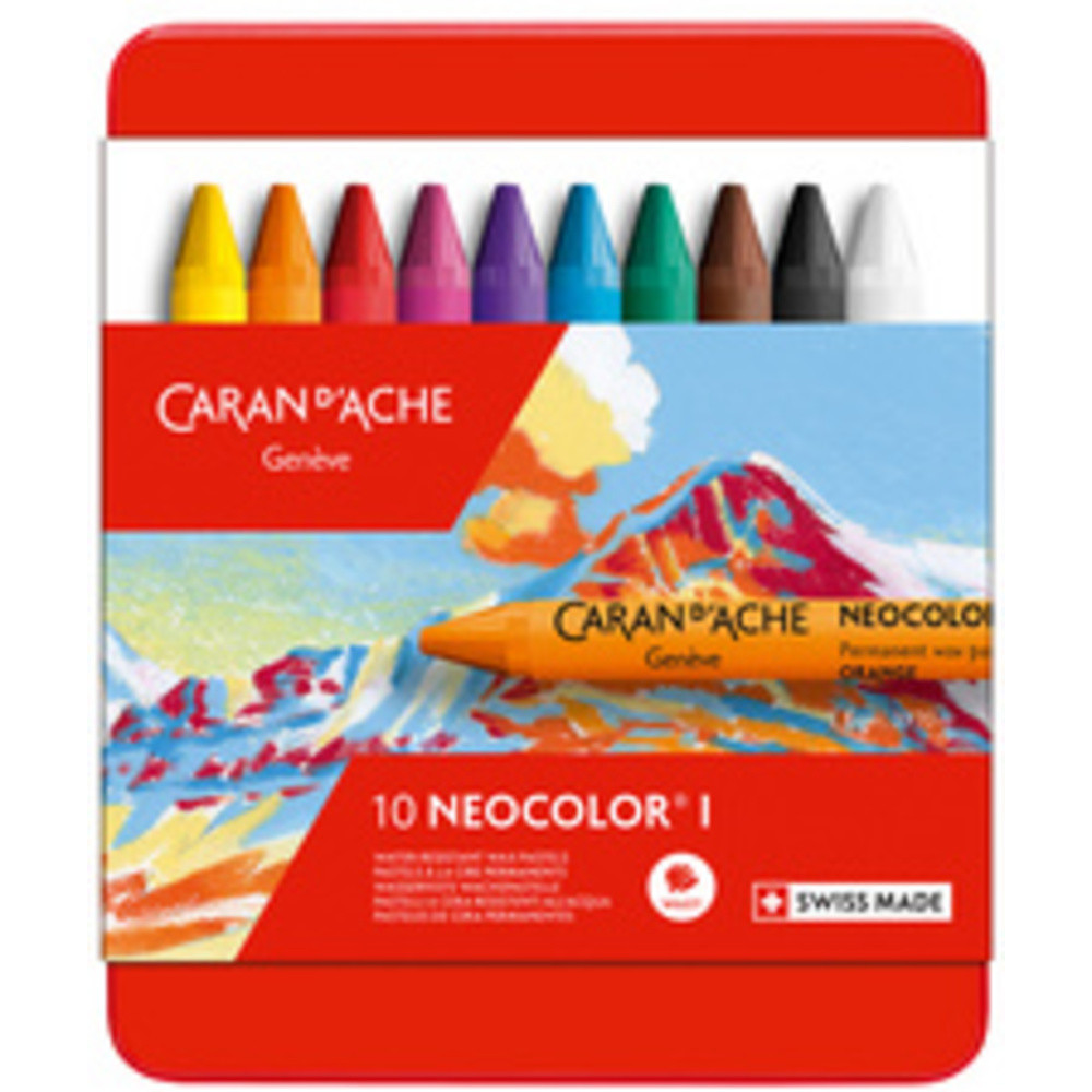 Pastel à la cire NEOCOLOR I étui métal de 10 - vue 3