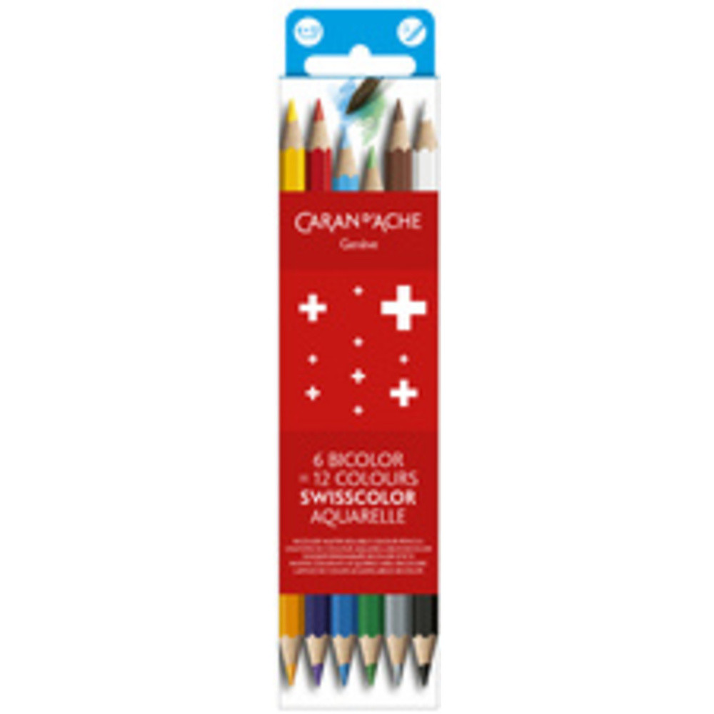 CARAN D'ACHE Crayons de couleur SWISSCOLOR BICOLOR Aquarelle