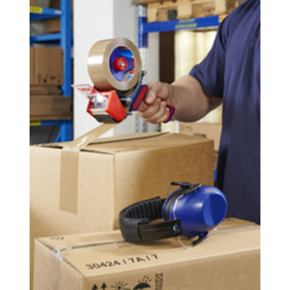 Rouleau distributeur LowNoise pour ruban adhésif d'emballage