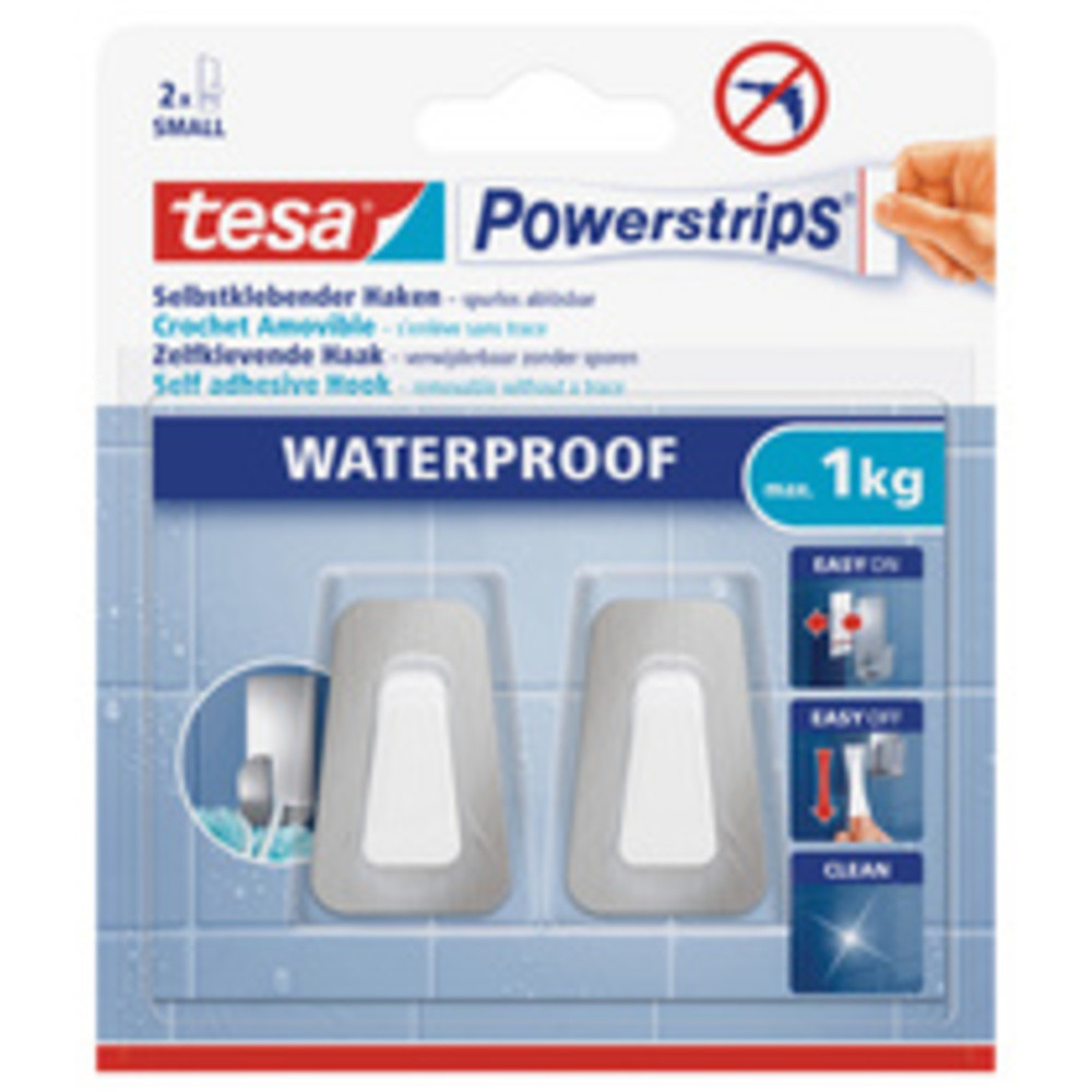 Powerstrips Crochet Duo WATERPROOF, métal/plastique