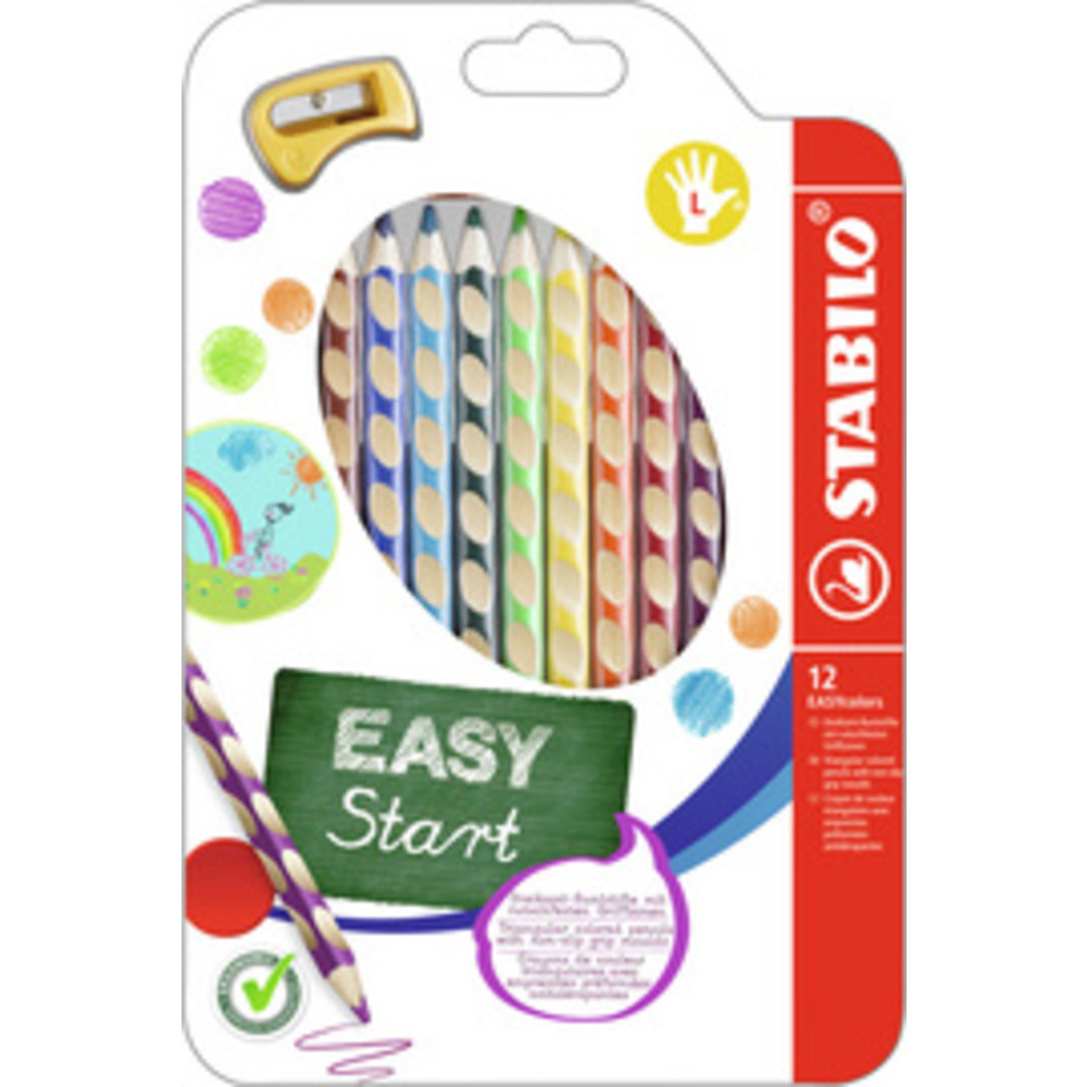 Stabilo EASYcolors crayon de couleur ergonomique pour gauchers 6x - vue 2