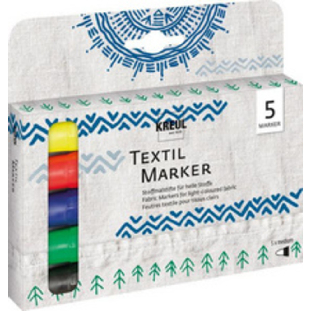 Marqueurs textiles medium, set de 5