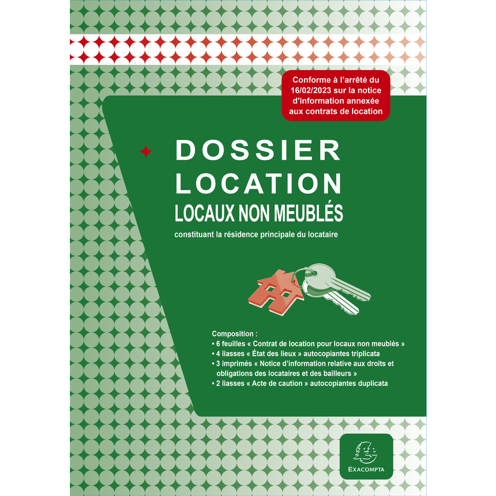 EXACOMPTA Dossier location locaux non meubls - Vert