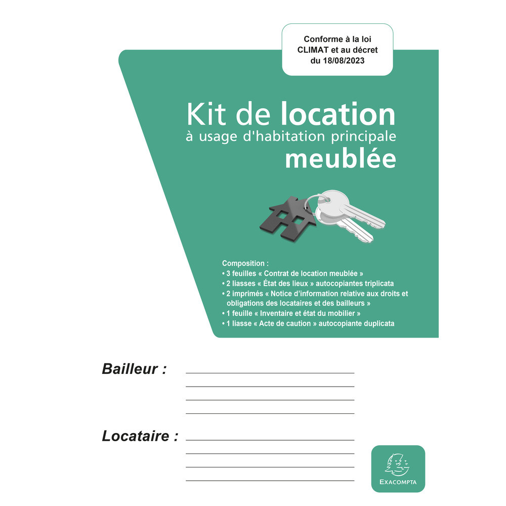 EXACOMPTA Kit de location meuble - Vert