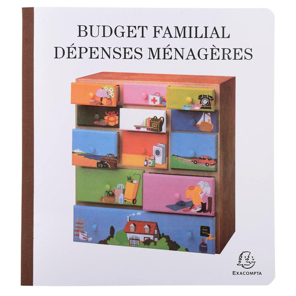 EXACOMPTA Piqûre de comptabilité et organisation familiale 27x25cm Budget dépenses ménagères 56 pages