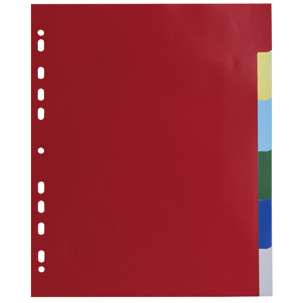 EXACOMPTA Intercalaires polypropylne souple 6 positions - A4 maxi - Couleurs assorties