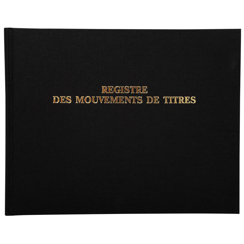 EXACOMPTA Registre 24x32cm - Mouvements de titres 100 pages - Noir
