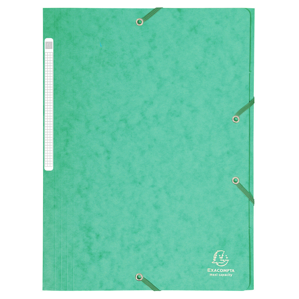 EXACOMPTA Chemise  lastiques Maxi capacity carte lustre 425gm2 - A4 - Couleurs assorties