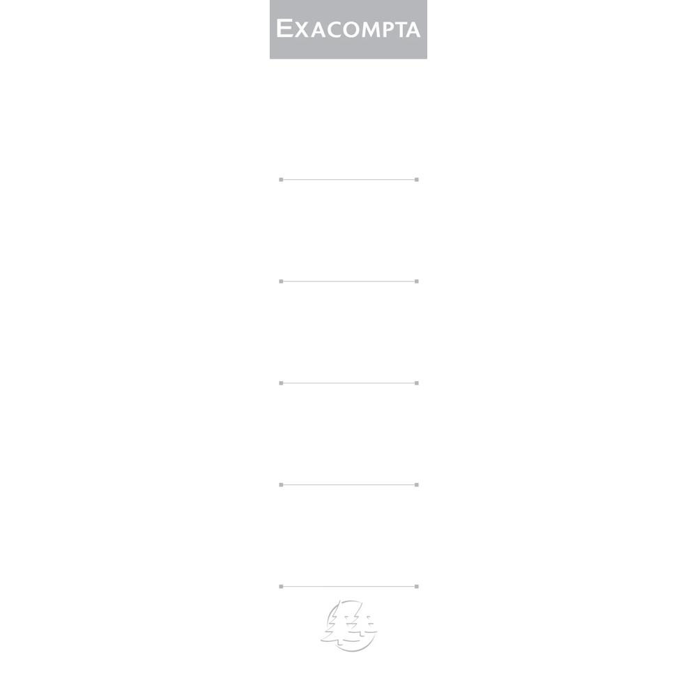 EXACOMPTA+Paquet+10+etiquettes+classeur+a+levier+dos+de+50mm+-+Blanc
