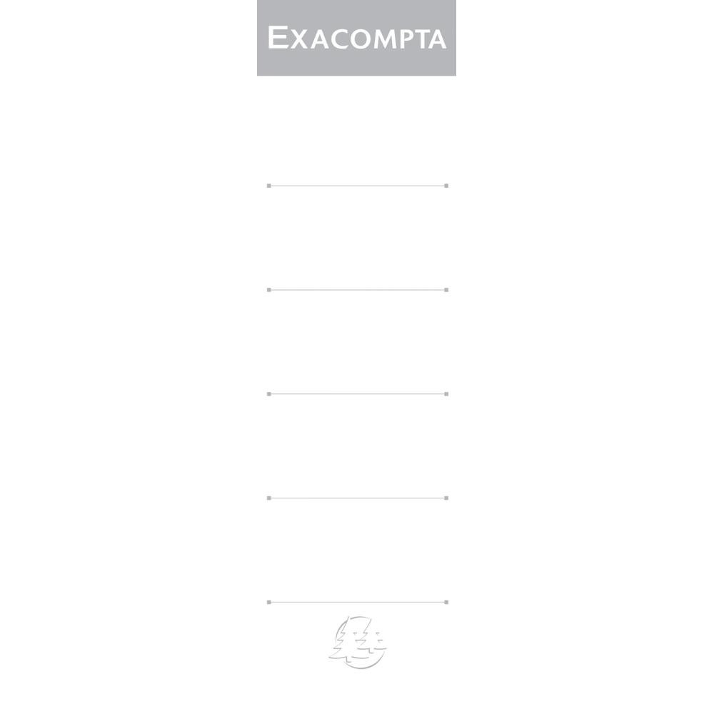 EXACOMPTA+Paquet+10+etiquettes+classeur+a+levier+dos+de+70mm+-+Blanc