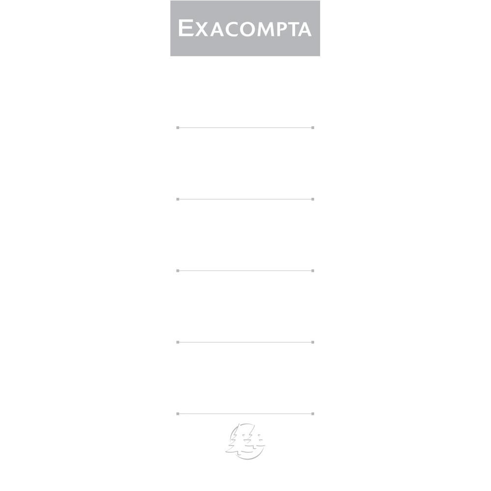 EXACOMPTA+Paquet+10+etiquettes+classeur+a+levier+dos+de+80mm+-+Blanc