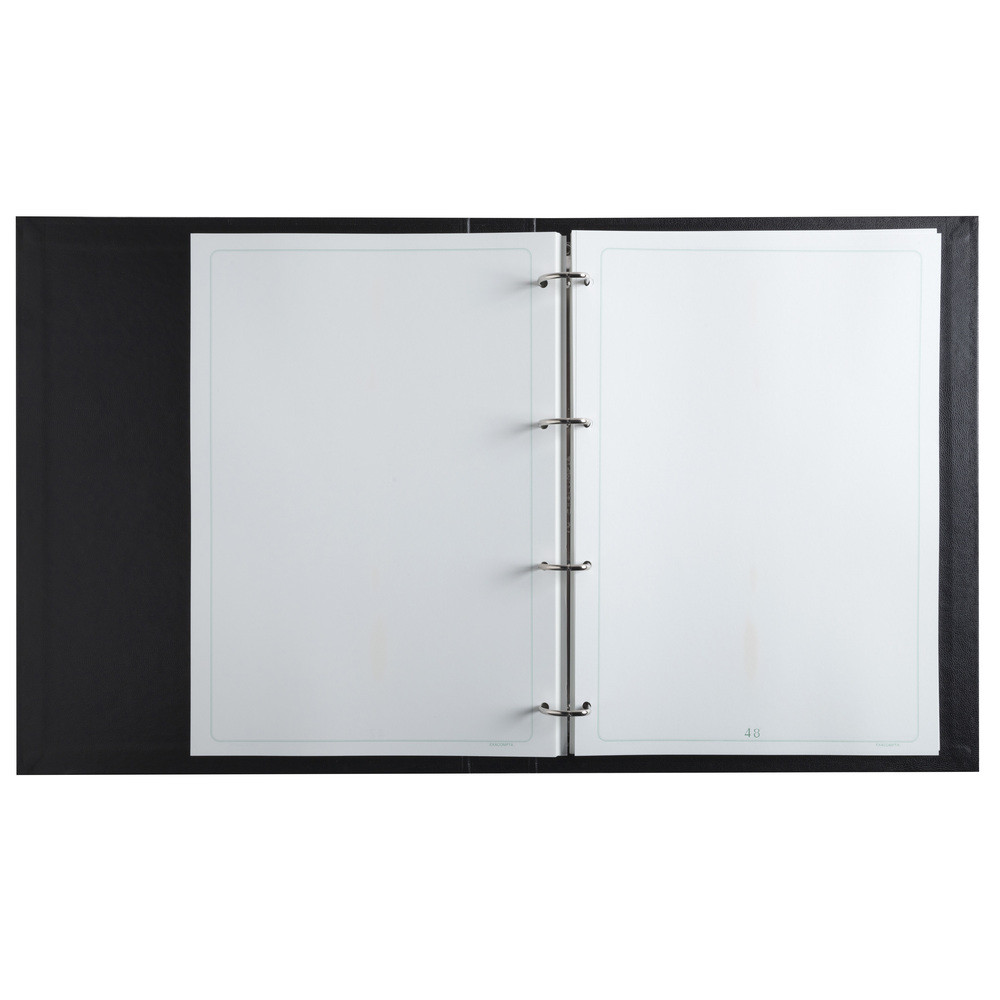 EXACOMPTA Carton de 10 Reliures registres 32x26cm 4 anneaux Assembles Gnrales - Noir