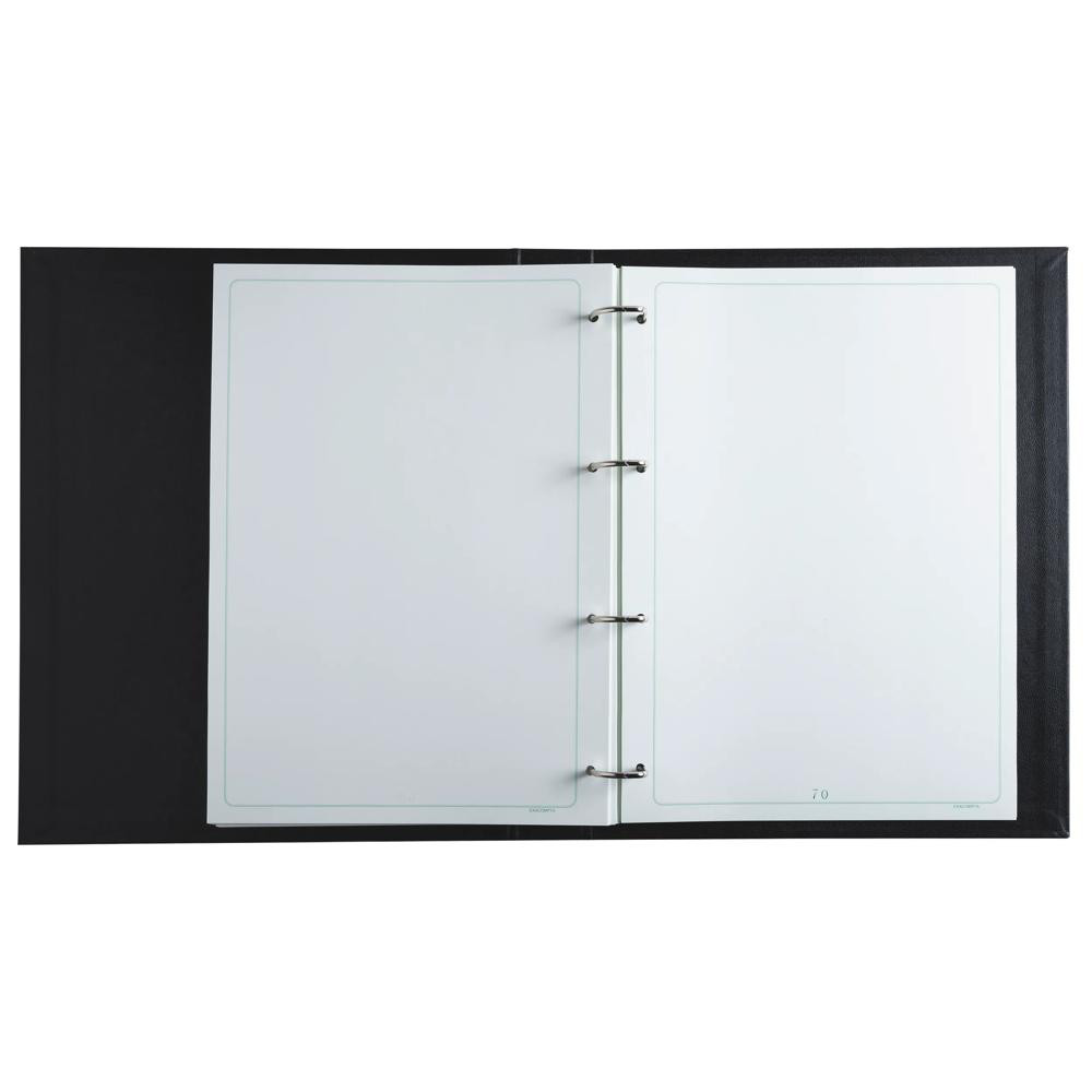 EXACOMPTA Reliure registre 32x26cm 4 anneaux avec recharge Conseil d'Administration - Noir
