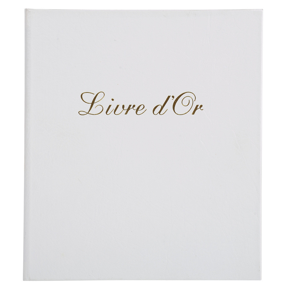 EXACOMPTA Livre d'or Balacron avec titre 140 pages blanches - 21x19 cm vertical - Couleurs assorties