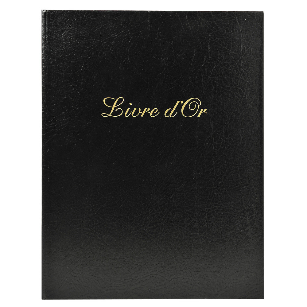 EXACOMPTA Livre d'or Balacron avec titre 100 pages blanches - 27x22 cm vertical - Couleurs assorties